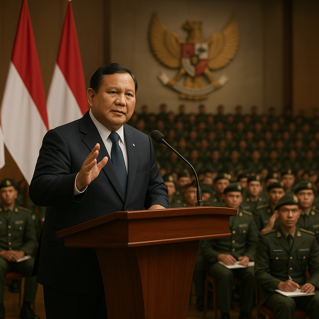 Wejangan Presiden Prabowo kepada Perwira Muda: "Gajimu dari Rakyat, Jangan Pernah Khianati Mereka"
