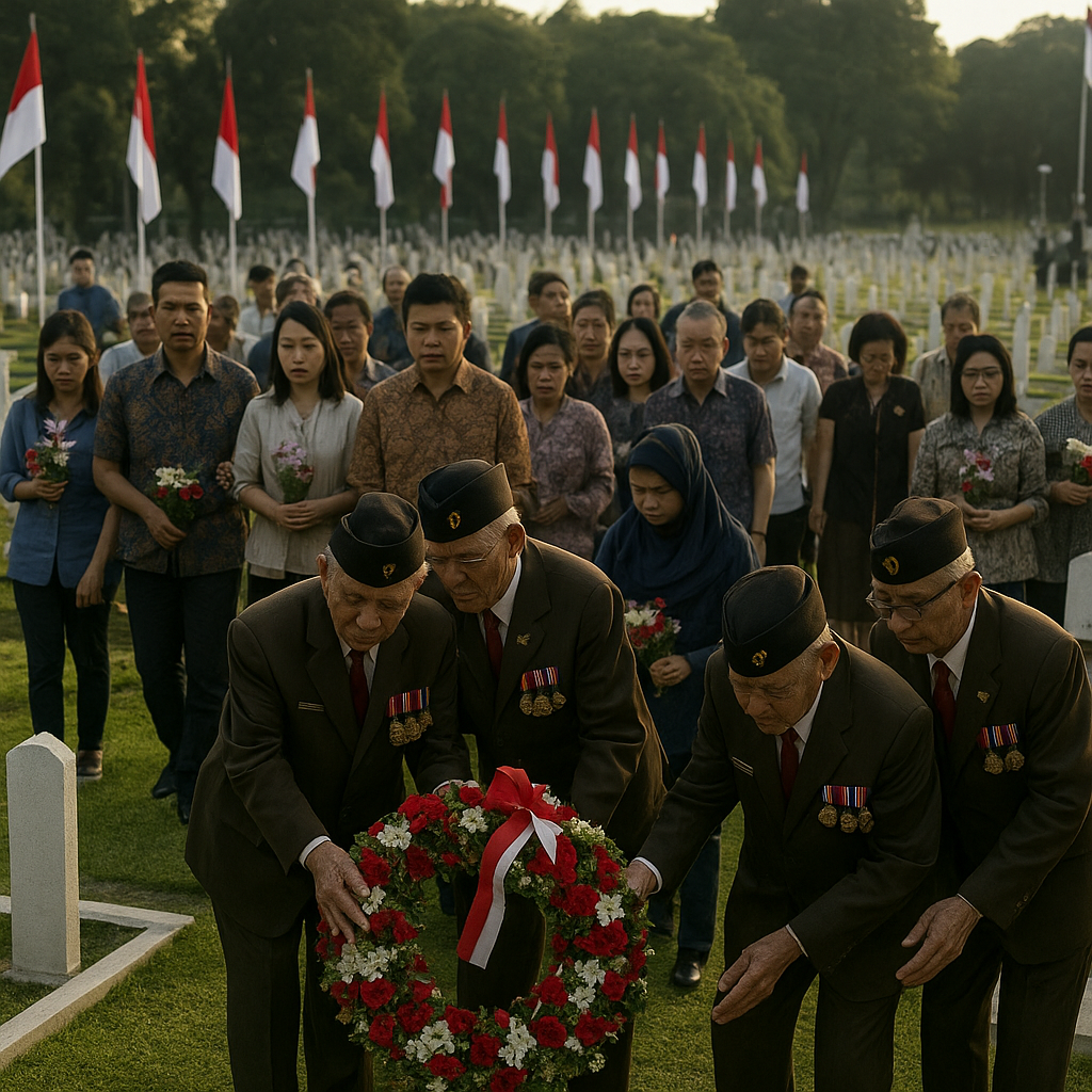 Napak Tilas Jejuang 45: Ratusan Veteran dan Masyarakat Ziarah ke TMP Kalibata
