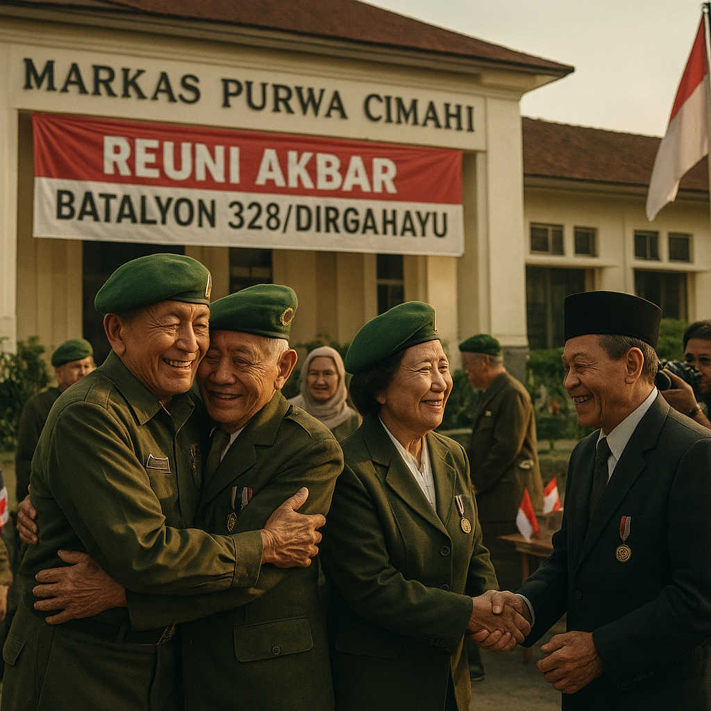 Reuni Akbar Batalyon 328/Dirgahayu: Kembali Berkumpul di Markas Purwa Cimahi