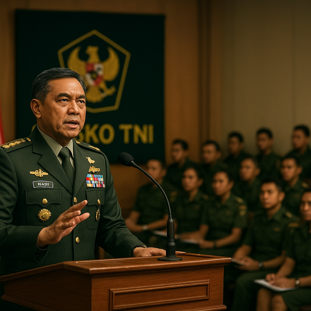 Panglima TNI Ingatkan Bahaya Perang Narasi kepada Siswa Sesko TNI