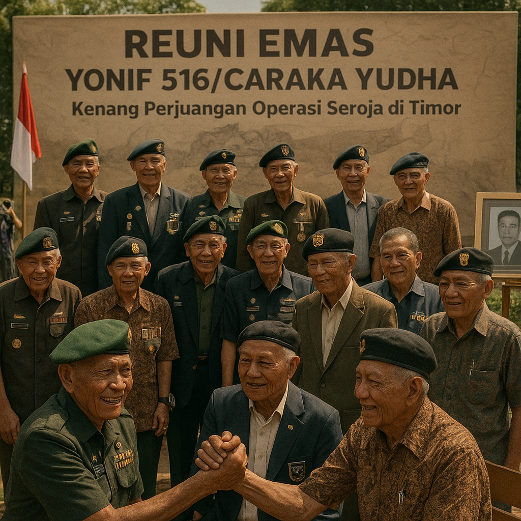 Reuni Emas Yonif 516/Caraka Yudha, Kenang Perjuangan Operasi Seroja di Timor Timur