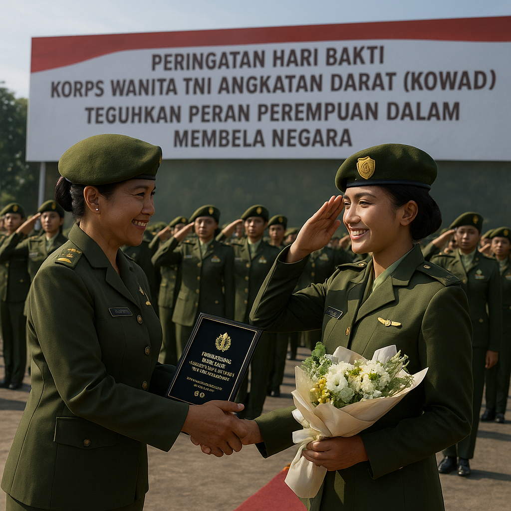 Peringatan Hari Bakti Korps Wanita TNI Angkatan Darat (Kowad) ke-65, Teguhkan Peran Perempuan dalam Membela Negara