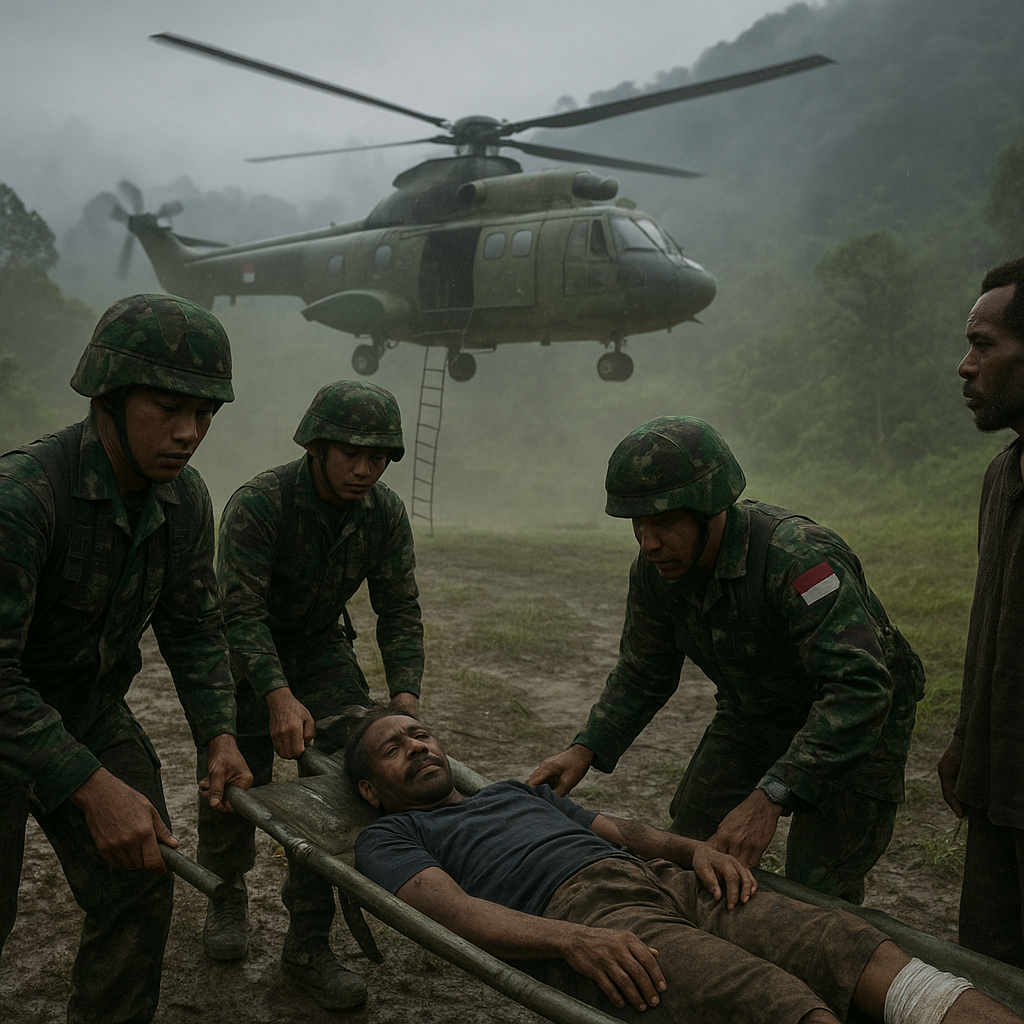 Koops TNI Habema dalam Detik-Detik Penuh Kehormatan Evakuasi Korban di Yahukimo