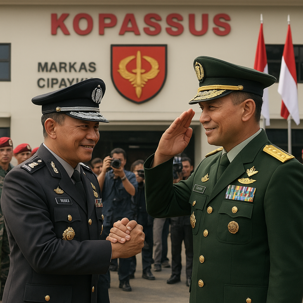 Kapolda Metro dan Pangdam Jaya Sambangi Markas Kopassus, Perkuat Koordinasi untuk Ibu Kota