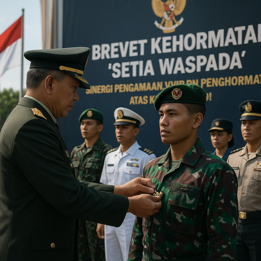 Brevet Kehormatan 'Setia Waspada' Diberikan, Sinergi Pengamanan VVIP dan Penghormatan atas Kontribusi
