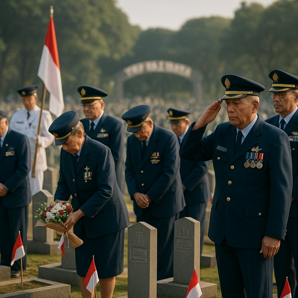 Ziarah ke TMP Kalibata, Purnawirawan TNI AU Kenang Rekan-Rekan yang Gugur di Medan Operasi