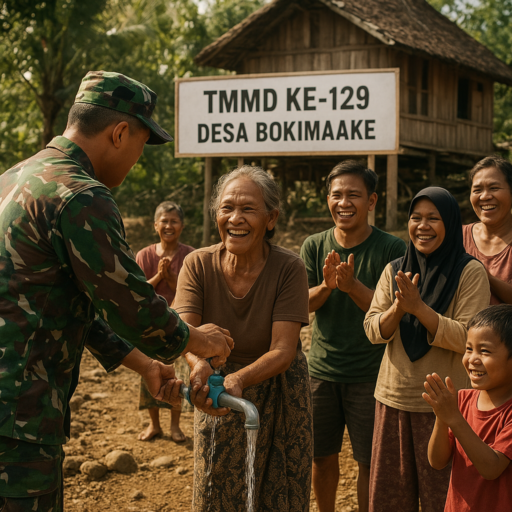 TMMD Ke-129 Hadirkan Sumber Kehidupan, Senyum Kembali Menyapa Warga Desa Bokimaake