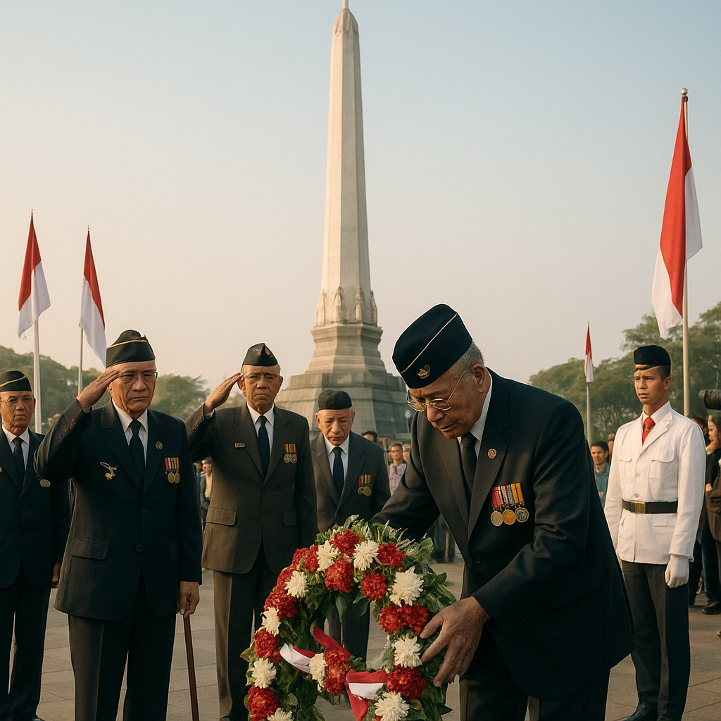 Napak Tilas Jejak Pertempuran Surabaya, Purnawirawan Ziarah ke Tugu Pahlawan