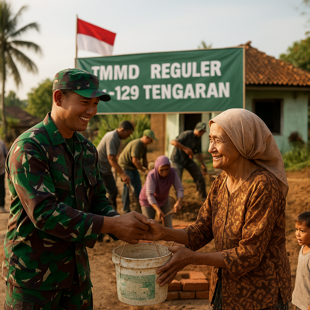 TMMD Reguler ke-129 di Tengaran: Membangun Desa, Merajut Kemanunggalan yang Tak Lekang oleh Waktu