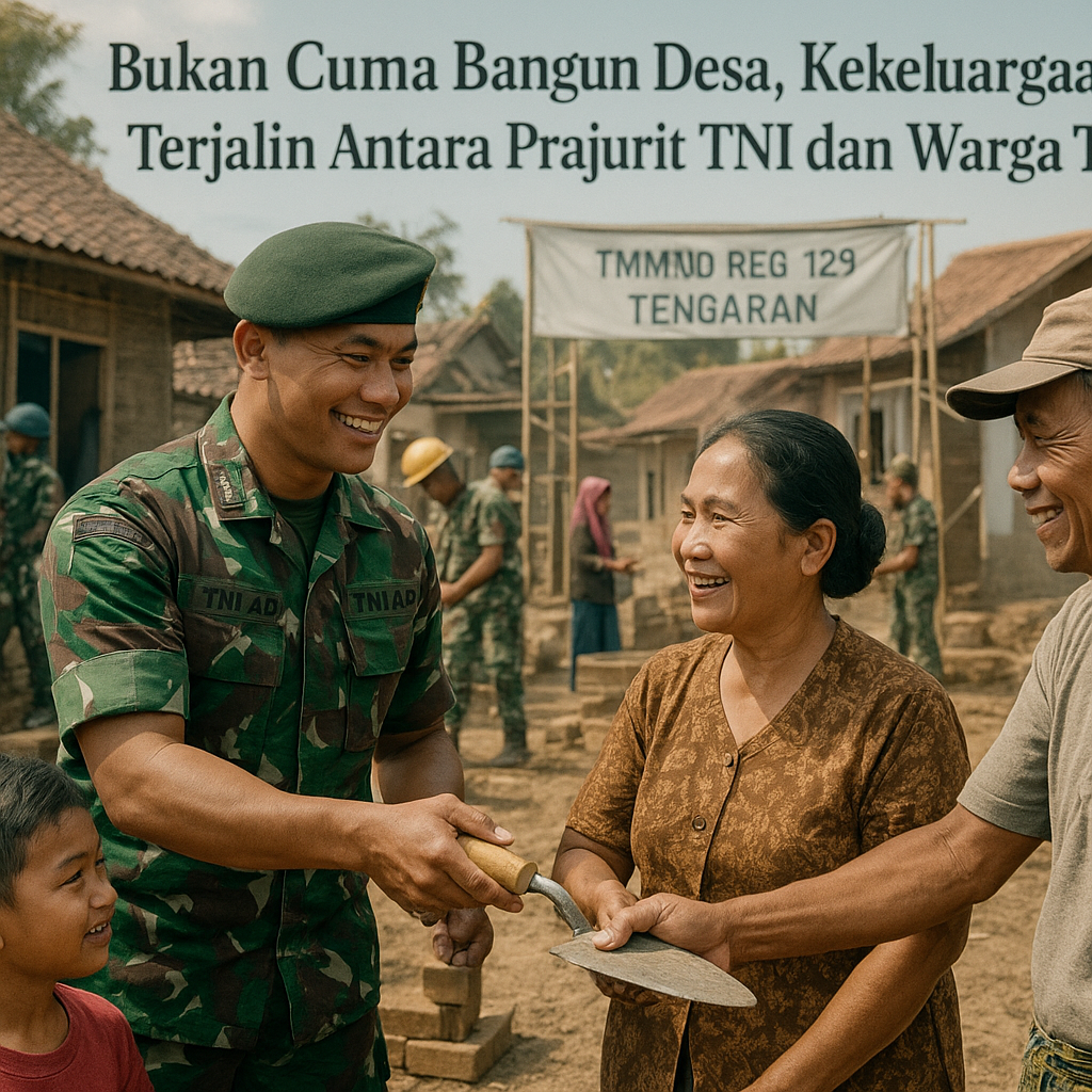 Bukan Cuma Bangun Desa, Kekeluargaan Terjalin Antara Prajurit TNI dan Warga Tengaran