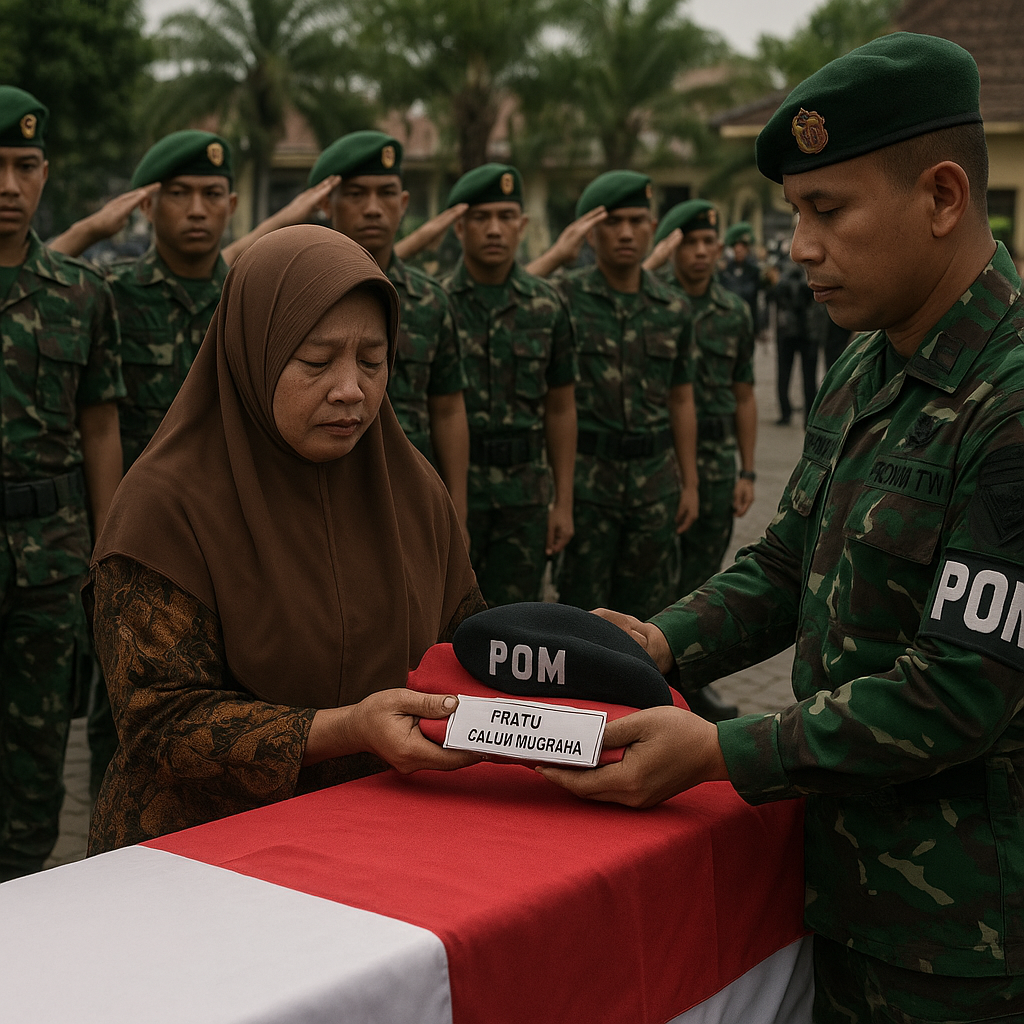Prajurit TNI Gugur Tertembak Peluru Rekoset saat Bantu Tangkap Bandar Narkoba
