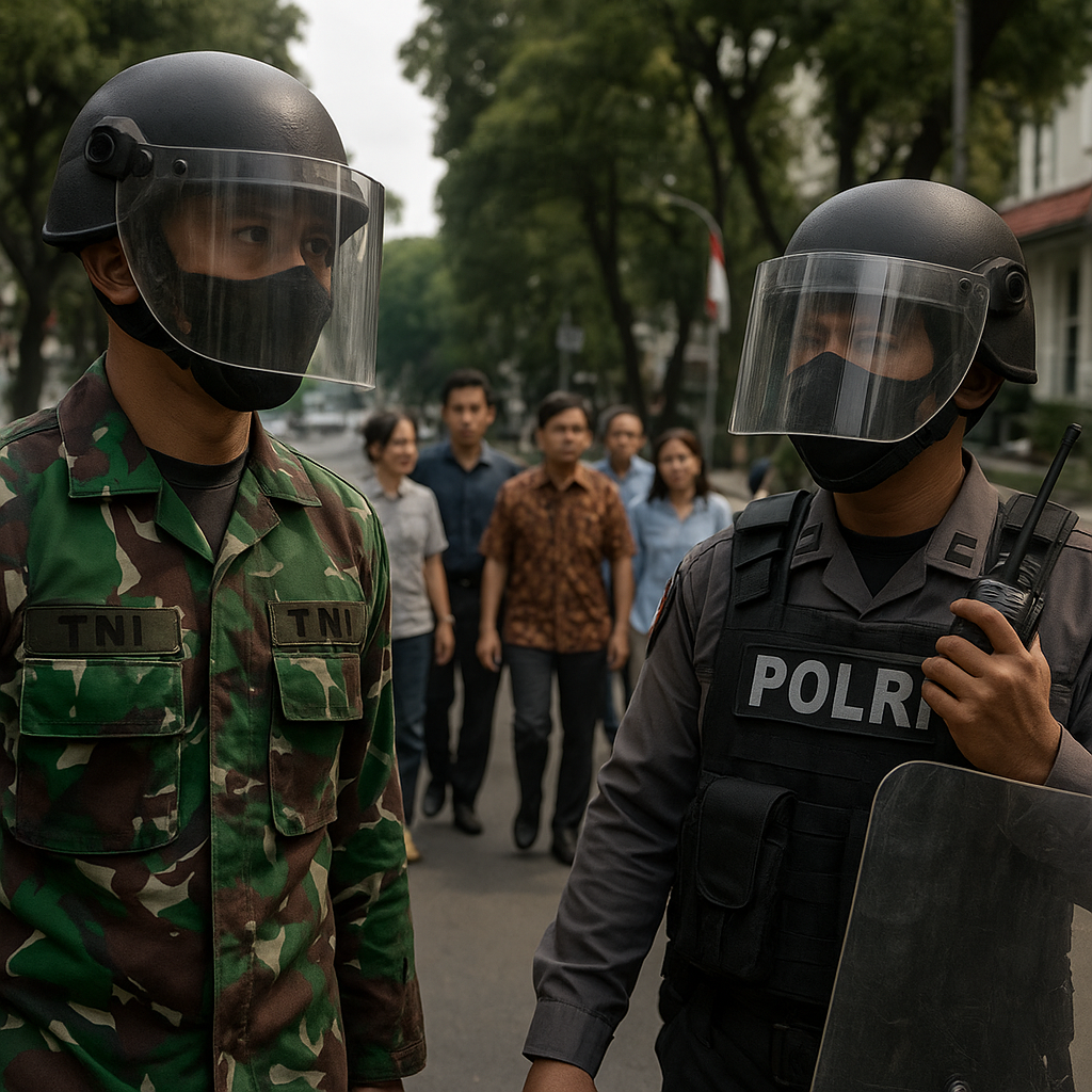 Aparat Gabungan Halau Sekelompok Massa Berpengaruh di Menteng