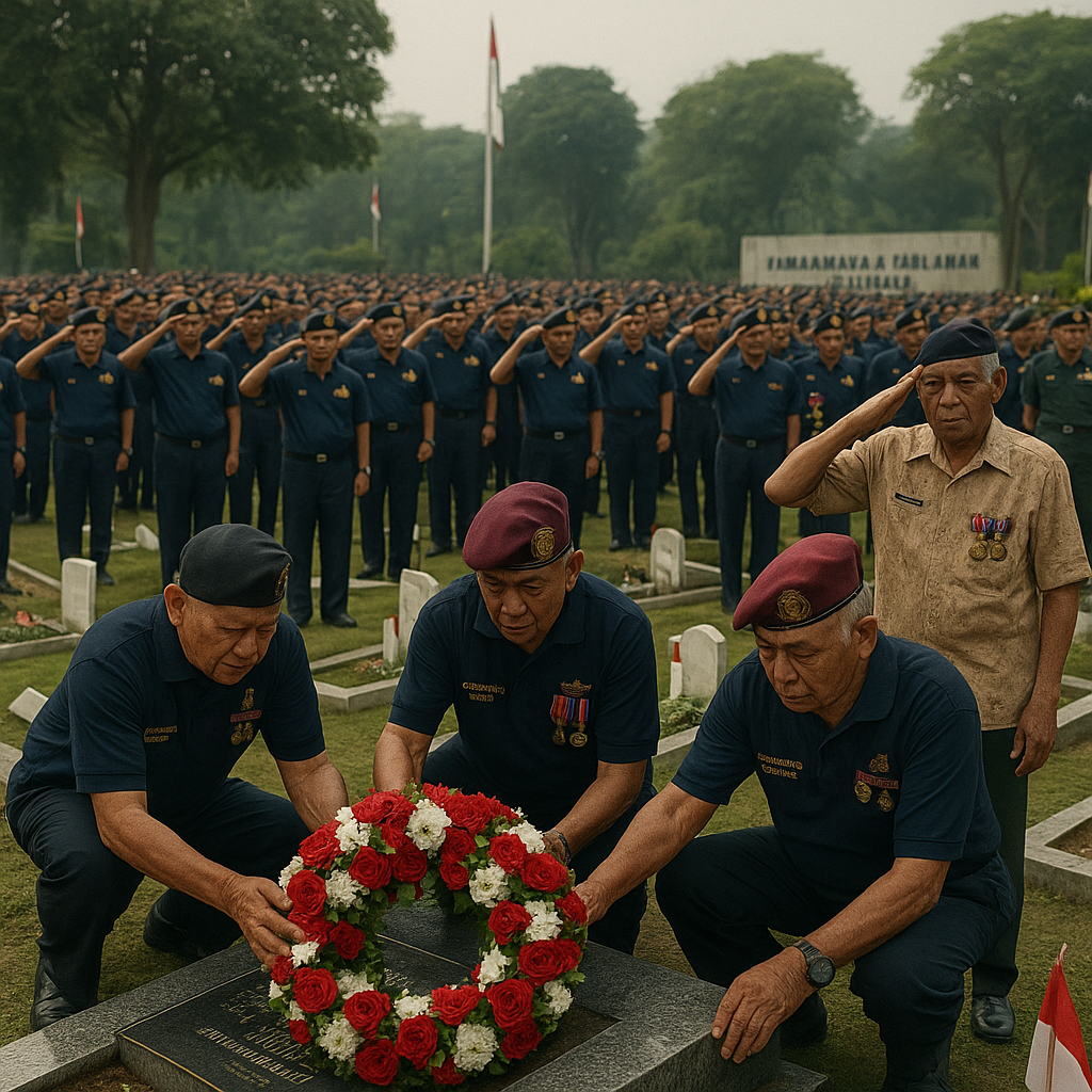 Ziarah ke Makam Pahlawan: Ratusan Purnawirawan Marinir Kenang Jasa Pendahulu
