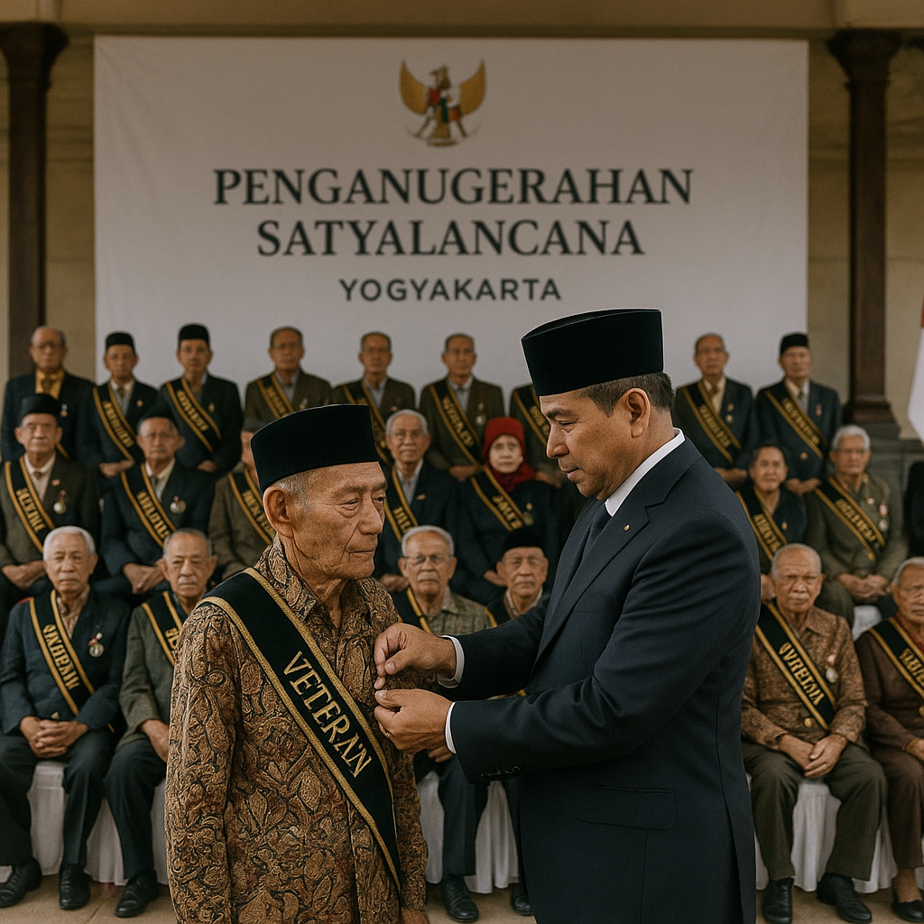 Penganugerahan Satyalancana bagi 25 Veteran Pejuang Kemerdekaan di Yogyakarta