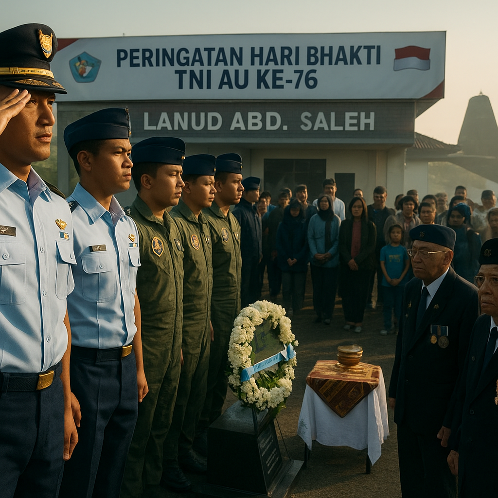 Napak Tilas Tradisi: Peringatan Hari Bhakti TNI AU ke-76 di Lanud Abd. Saleh