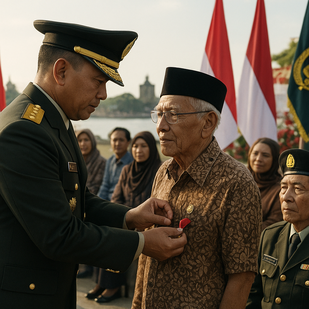 Penyerahan Tanda Kehormatan kepada Purnawirawan Berjasa di Makassar