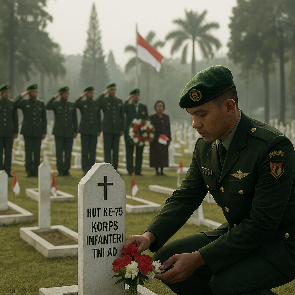 Ziarah ke TMP Kalibata, Tradisi Korps Baret Hijau di HUT ke-75