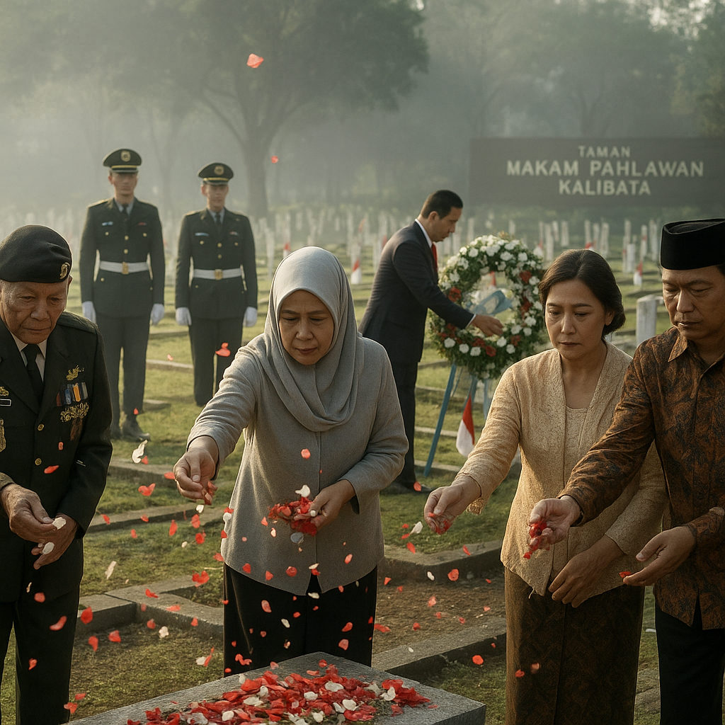 Ziarah dan Tabur Bunga di TMP Kalibata, Peringati Hari Berkabung Nasional