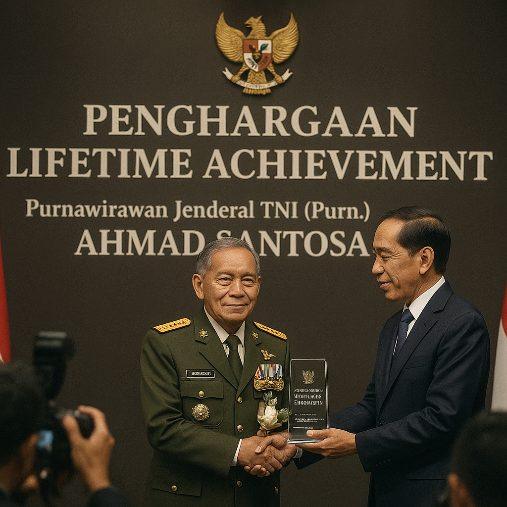 Purnawirawan Jenderal TNI (Purn.) Ahmad Santosa Dianugerahi Penghargaan Lifetime Achievement