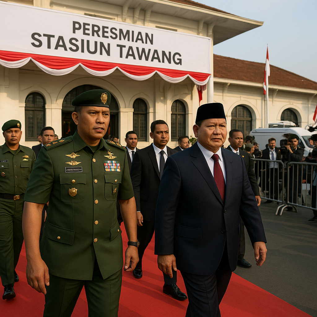 Pangdam IV/Diponegoro Pimpin Pengamanan VVIP Presiden Prabowo di Peresmian Stasiun Tawang