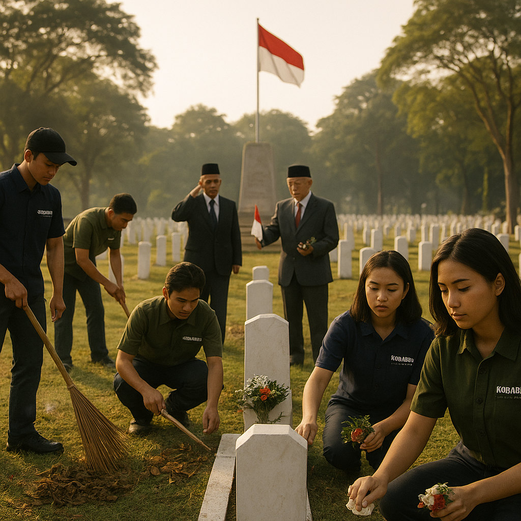 Kodaeral VIII Kerja Bakti di TMP Kairagi Sambut HUT Pertama, Wujud Penghormatan pada Para Pejuang