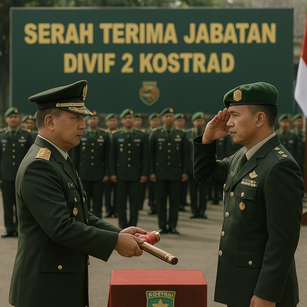 Dipimpin Mayjen TNI Primadi Saiful Sulun, Sertijab Divif 2 Kostrad Tegaskan Komitmen TNI Hadir untuk Rakyat