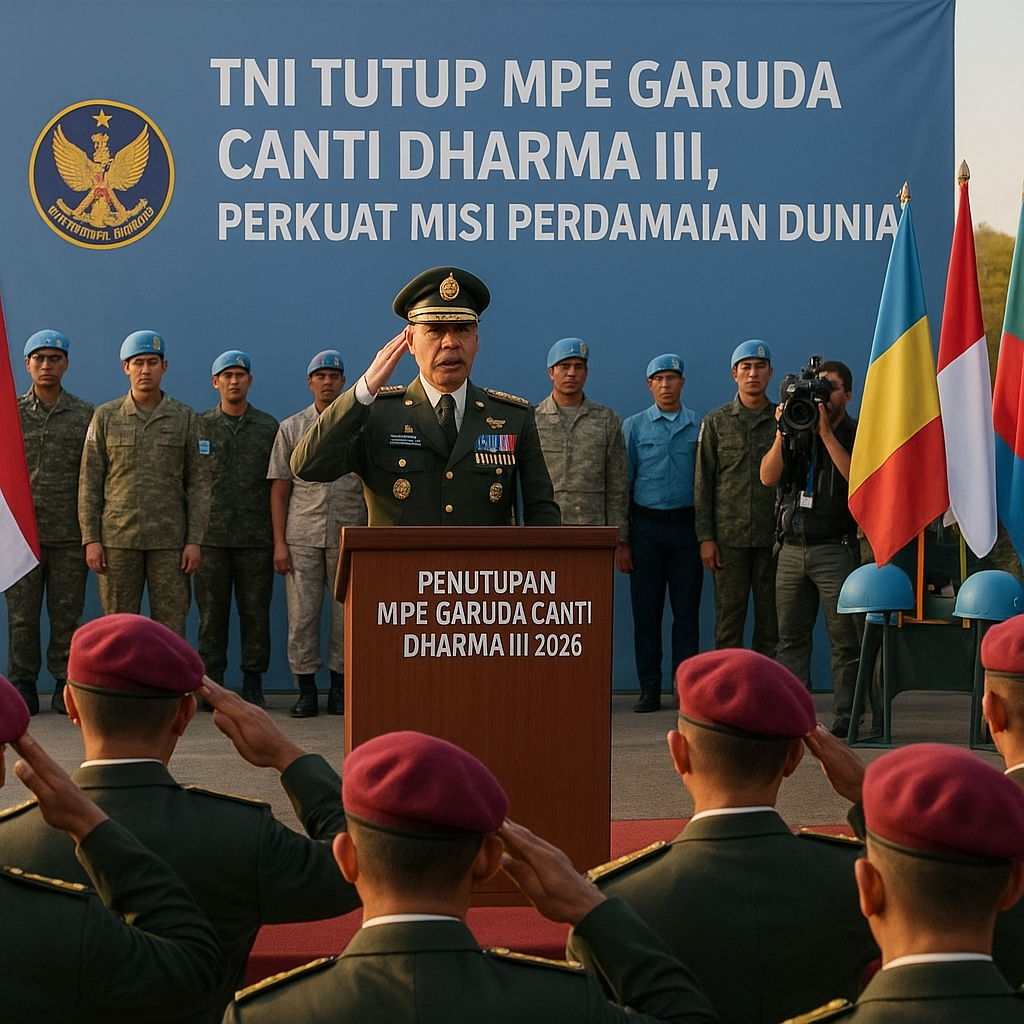 TNI Tutup MPE Garuda Canti Dharma III, Perkuat Misi Perdamaian Dunia