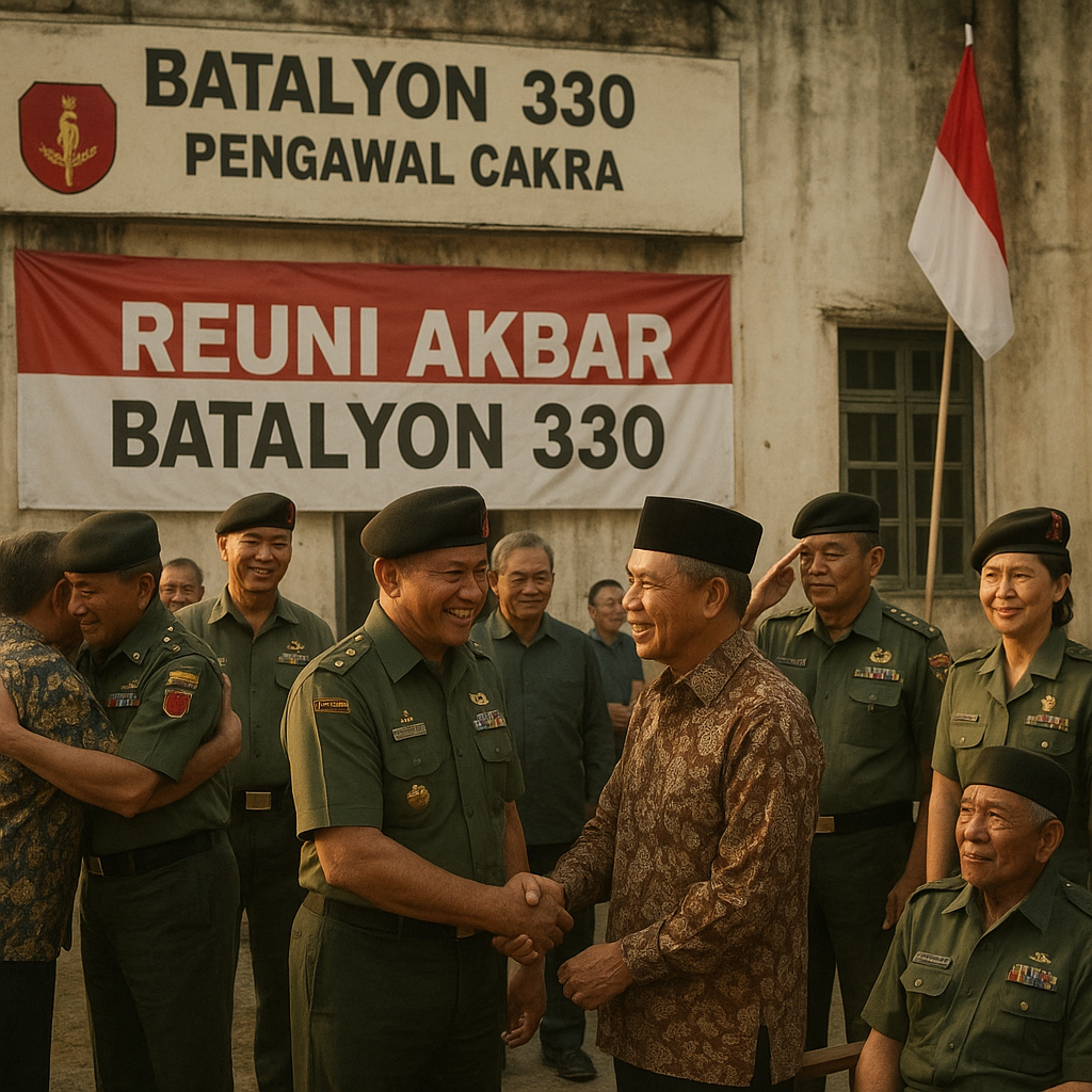 Reuni Akbar Batalyon 330, Kembali Berkumpulnya Prajurit Pengawal Cakra di Markas Lama