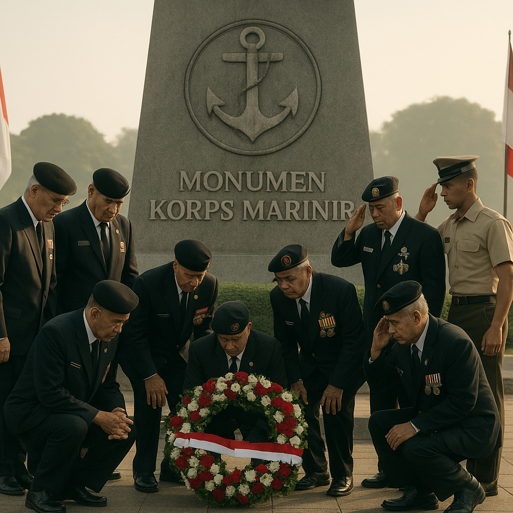 Napak Tilas Jejak Sejarah, Purnawirawan Marinir Ziarah ke Monumen Korps Marinir