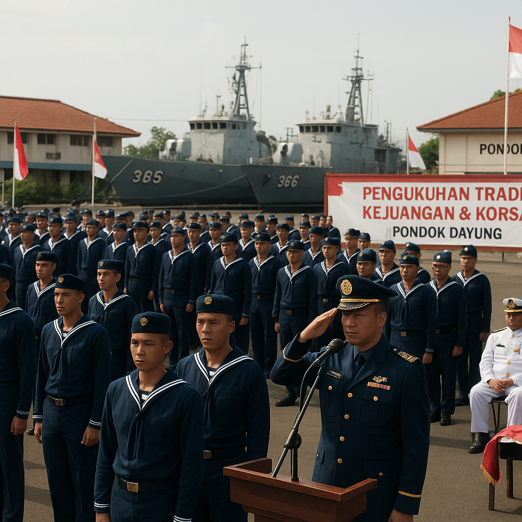 Ratusan Prajurit Kapal Perang TNI AL Berkumpul di Pondok Dayung, Mengukuhkan Tradisi Kejuangan