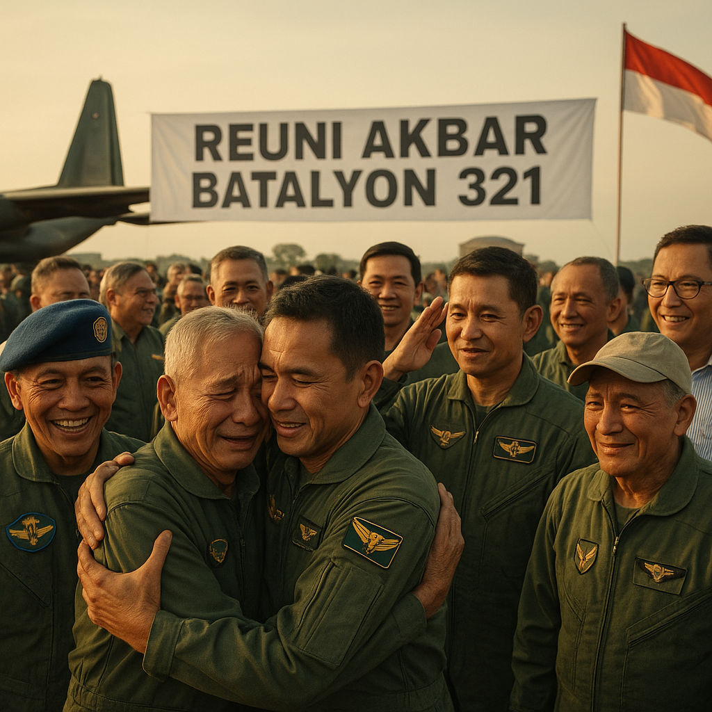 Reuni Akbar Batalyon 321, Menyambung Kembali Tali Persaudaraan Para Penjaga Garuda di Udara