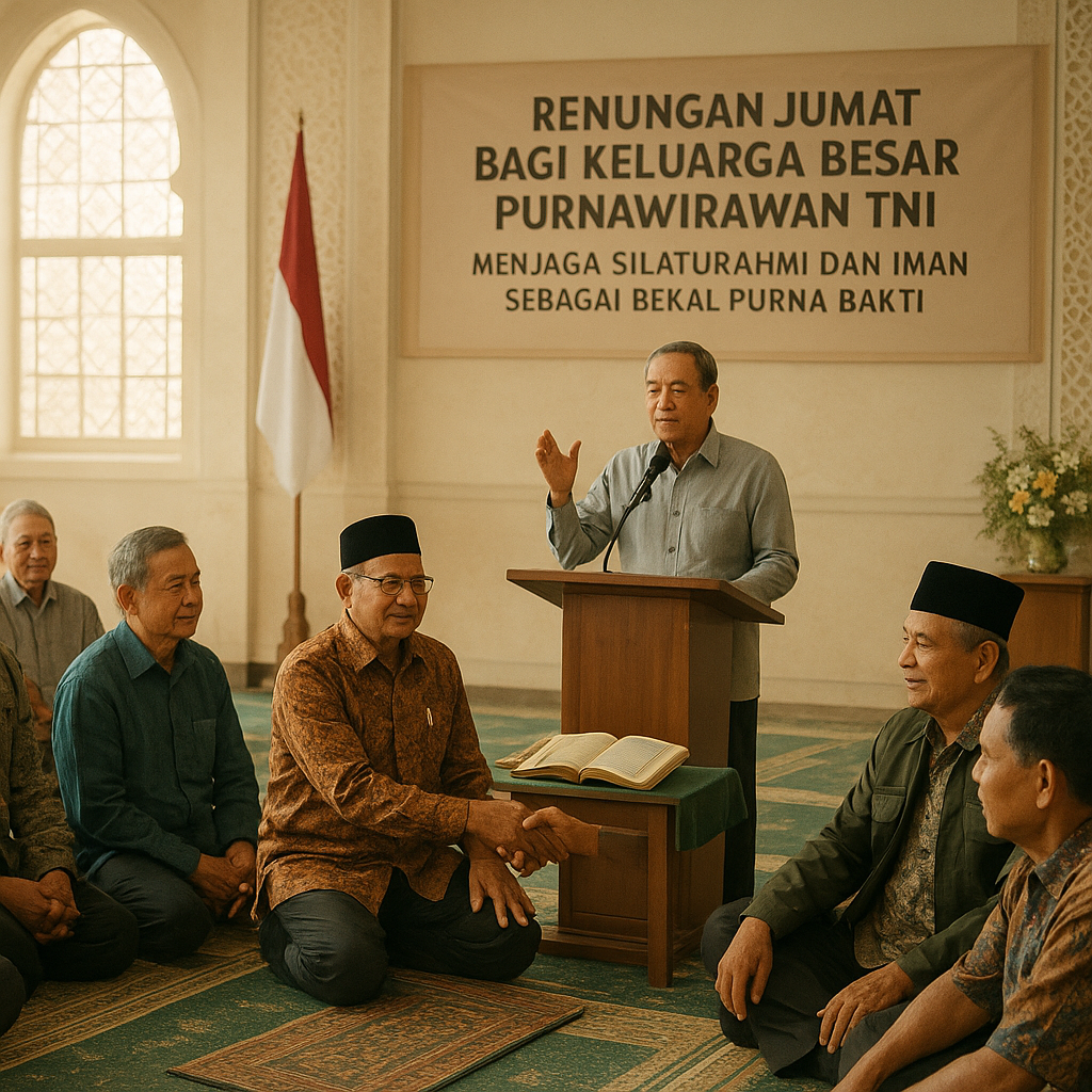 Renungan Jumat bagi Keluarga Besar Purnawirawan TNI: Menjaga Silaturahmi dan Iman Sebagai Bekal Purna Bakti