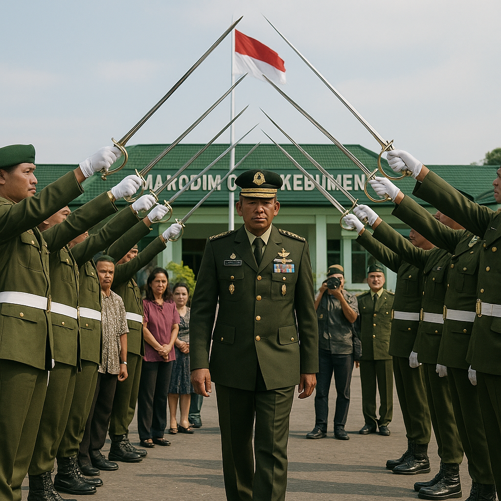 Pedang Pora Lepas Prajurit Purna Tugas, Kodim Kebumen Beri Penghormatan Terakhir