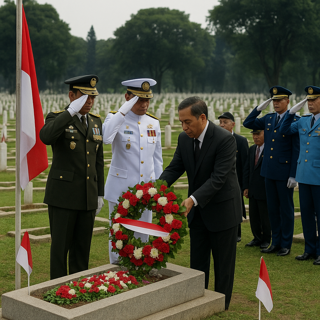Upacara HUT ke-80 TNI di Makam Pahlawan Kalibata: Penghormatan kepada Para Pendahulu