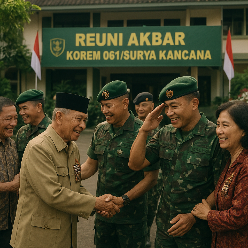 Reuni Akbar Korem 061/Surya Kancana, Purnawirawan dan Prajurit Aktif Bersatu dalam Kenangan