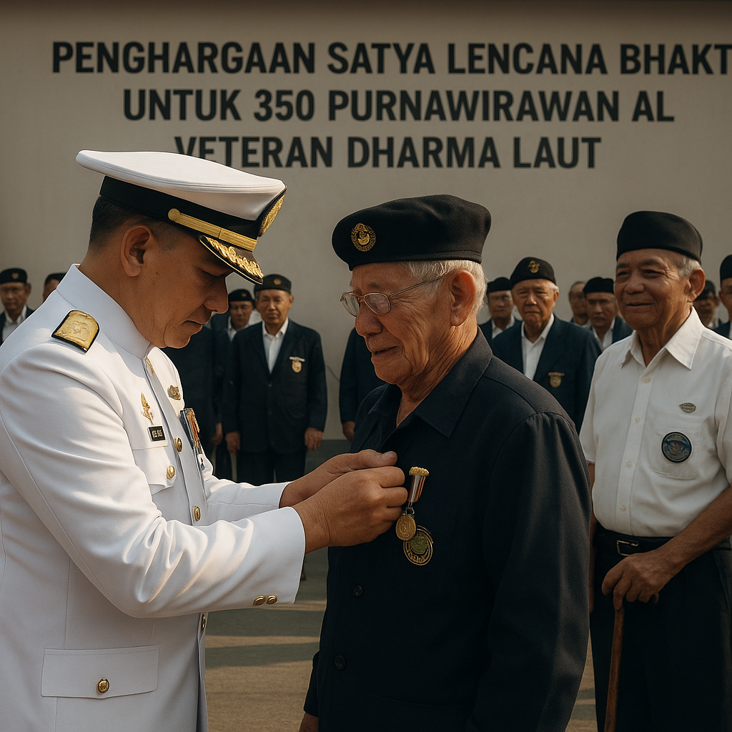 Penghargaan Satya Lencana Bhakti untuk 350 Purnawirawan AL Veteran Dharma Laut