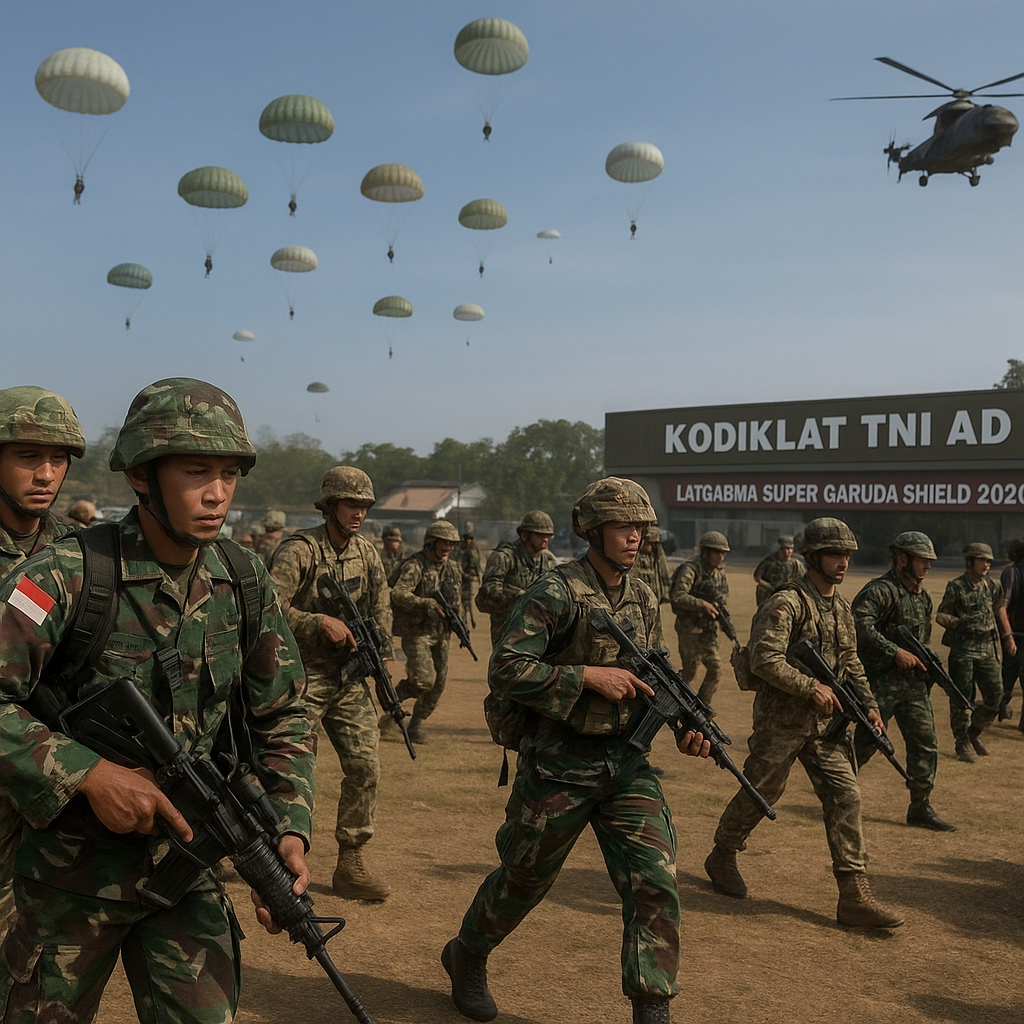Latgabma Super Garuda Shield 2026 Terjunkan Pasukan Multinasional di Kodiklat TNI AD, Baturaja