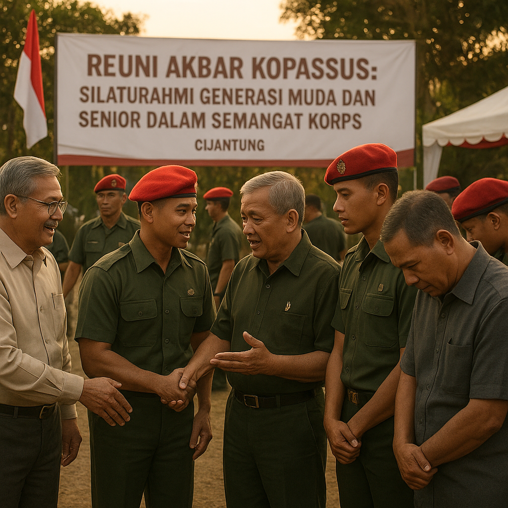 Reuni Akbar Kopassus: Silaturahmi Generasi Muda dan Senior dalam Semangat Korps