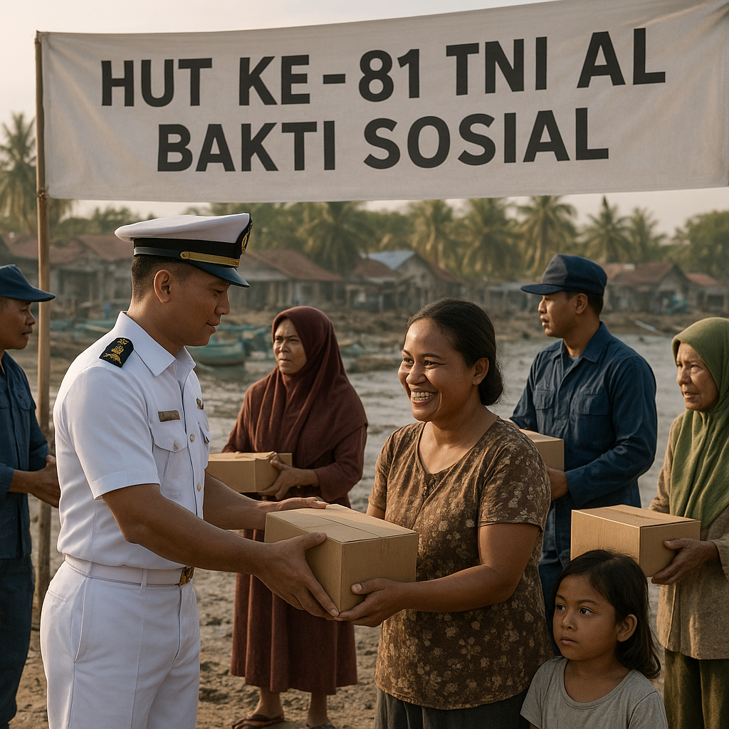 HUT ke-81 TNI AL Diwarnai Bakti Sosial: Tradisi Peduli yang Diwarisi dari Laut ke Darat