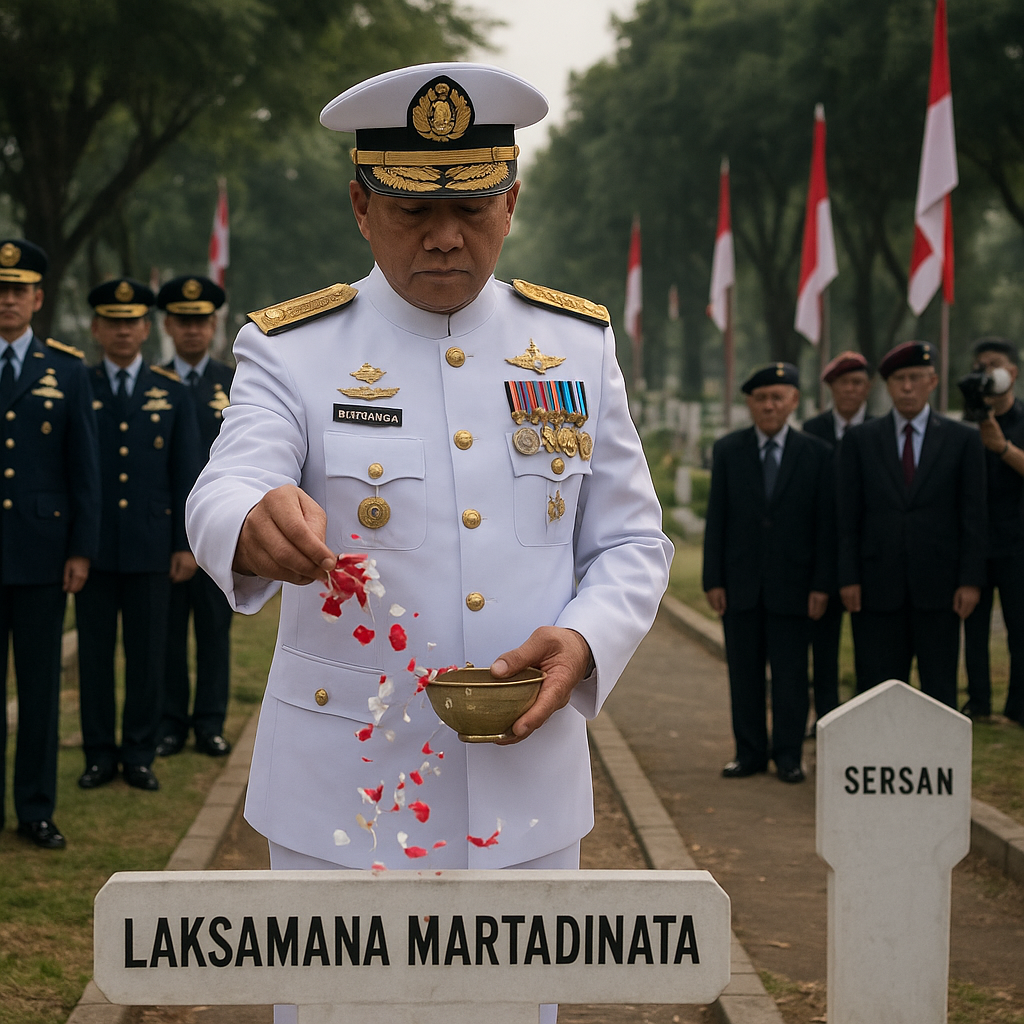 Kasal Ziarah Tabur Bunga di TMPNU Kalibata, Kenang Jasa Pahlawan Maritim