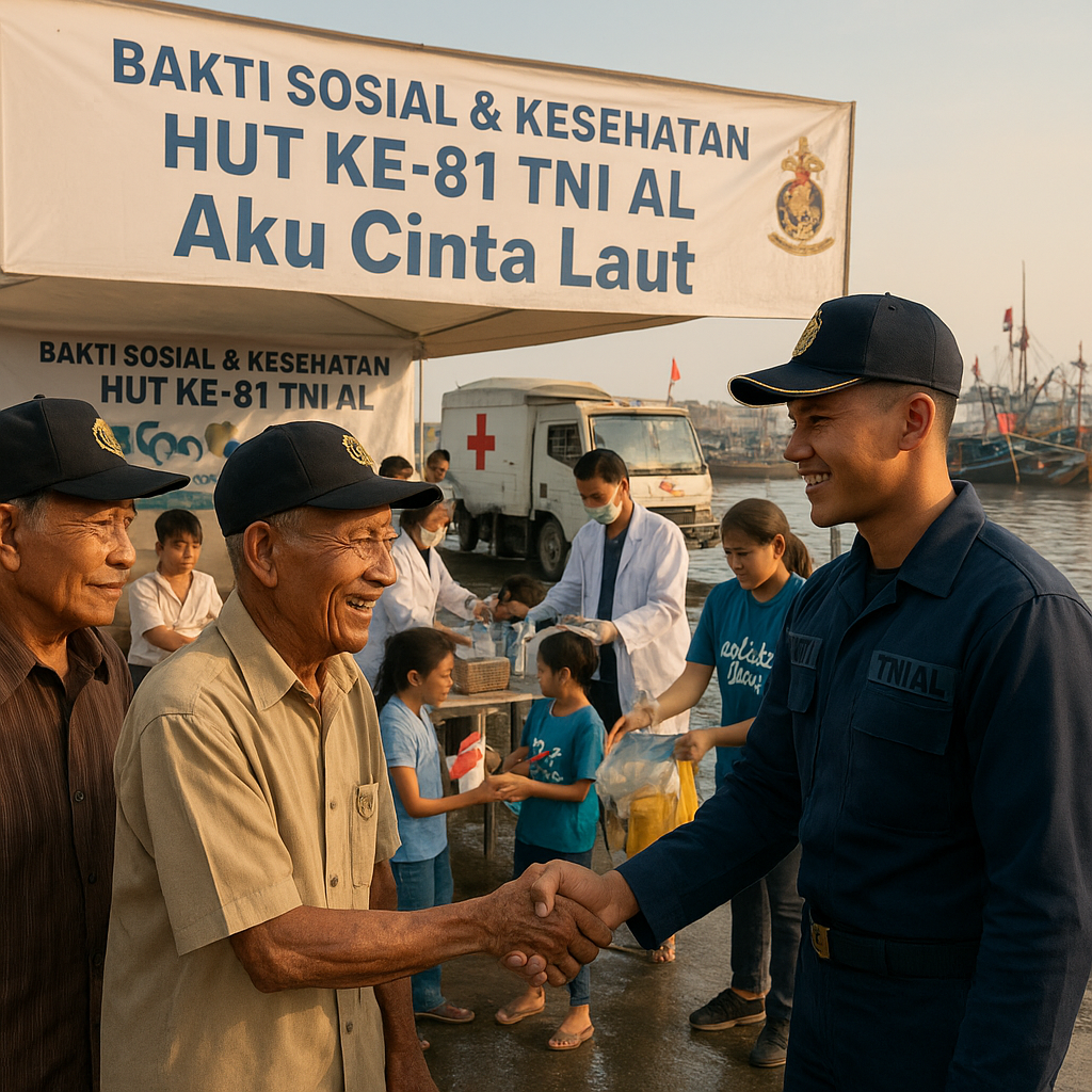 Aksi 'Aku Cinta Laut' TNI AL Sambut HUT Ke-81 di Muara Angke, Warisan Tradisi Pengabdian