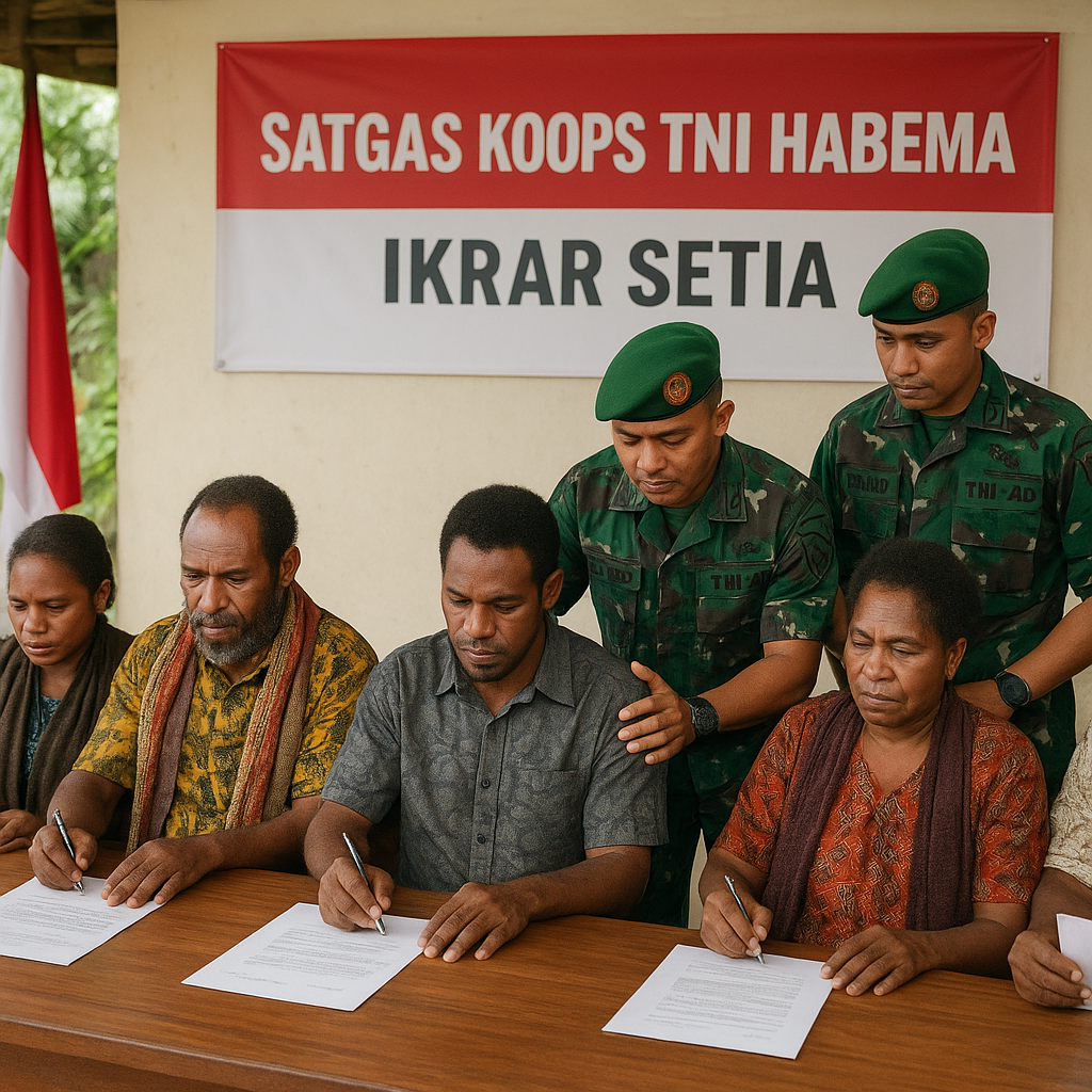 6 Anggota OPM Kembali ke Pangkuan Ibu Pertiwi, Diapresiasi TNI