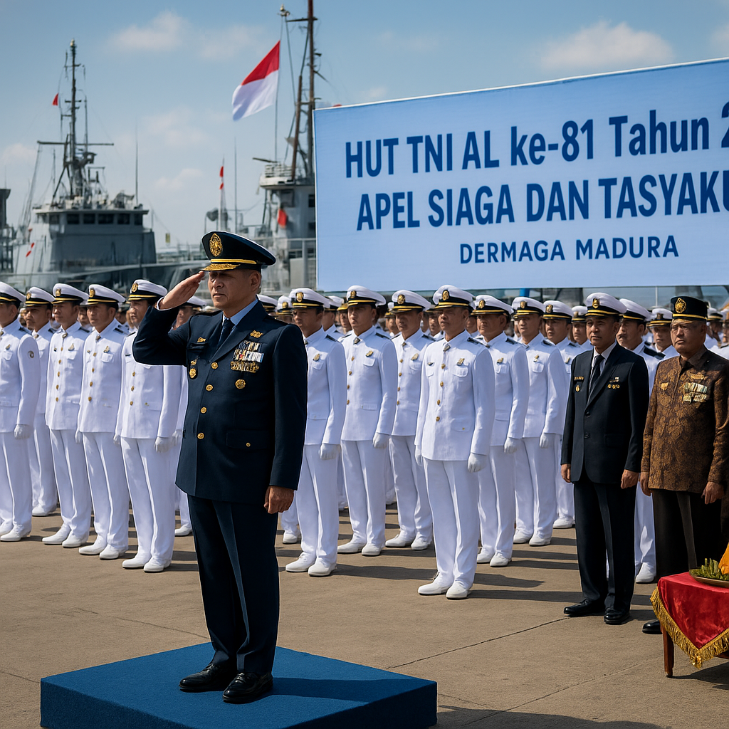 TNI AL Gelar Apel Siaga dan Tasyakuran Hari Jadi ke-81 Tahun 2026