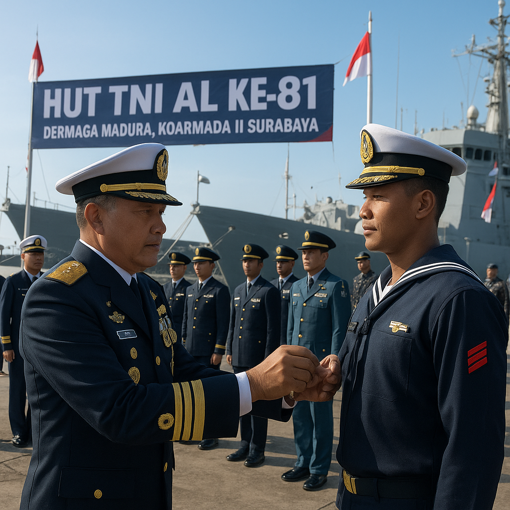 Hari Jadi TNI AL ke-81, KASAL Pimpin Apel Siaga di Surabaya