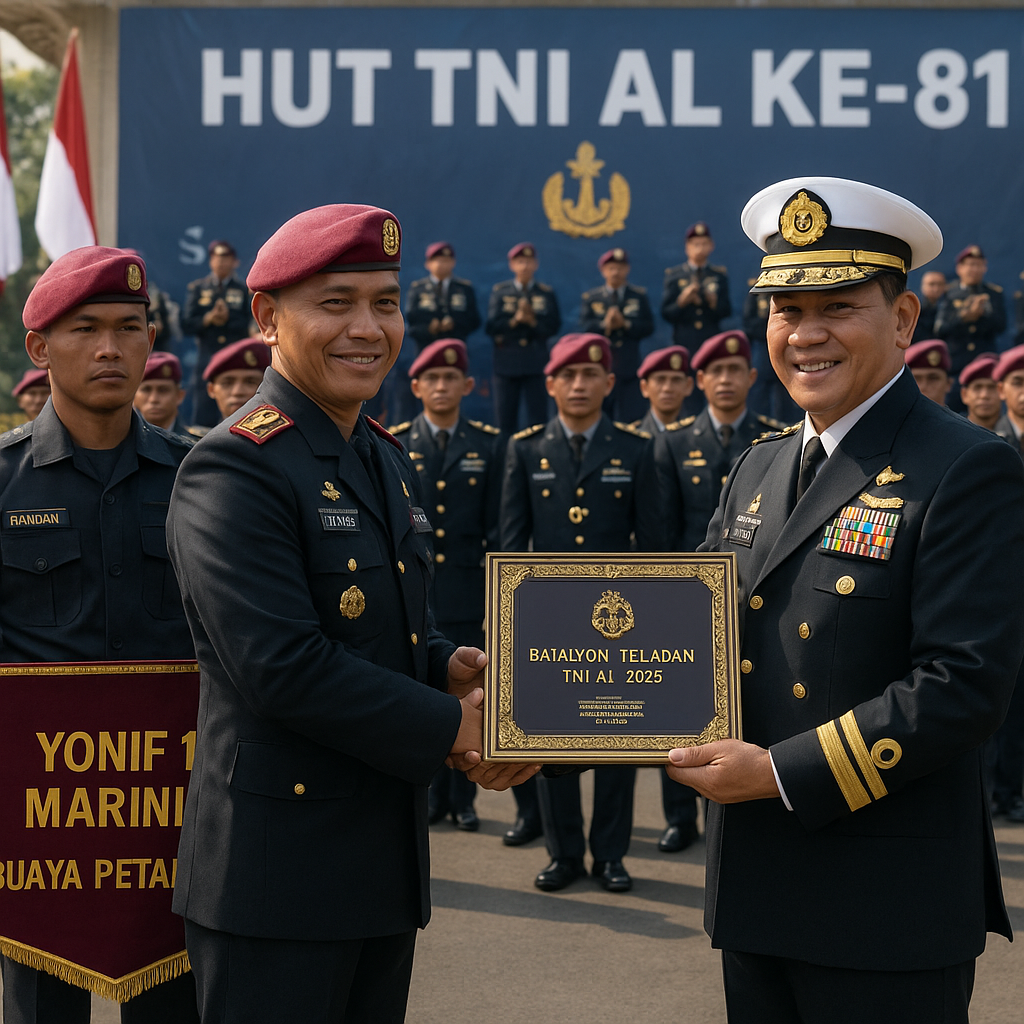 Yonif 1 Marinir “Buaya Petarung” Raih Predikat Batalyon Teladan TNI AL 2026