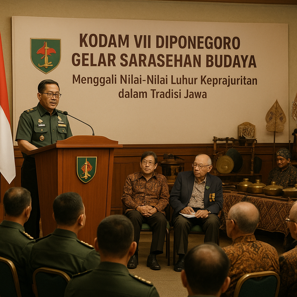Kodam VII Diponegoro Gelar Sarasehan Budaya: Menggali Nilai-Nilai Luhur Keprajuritan dalam Tradisi Jawa