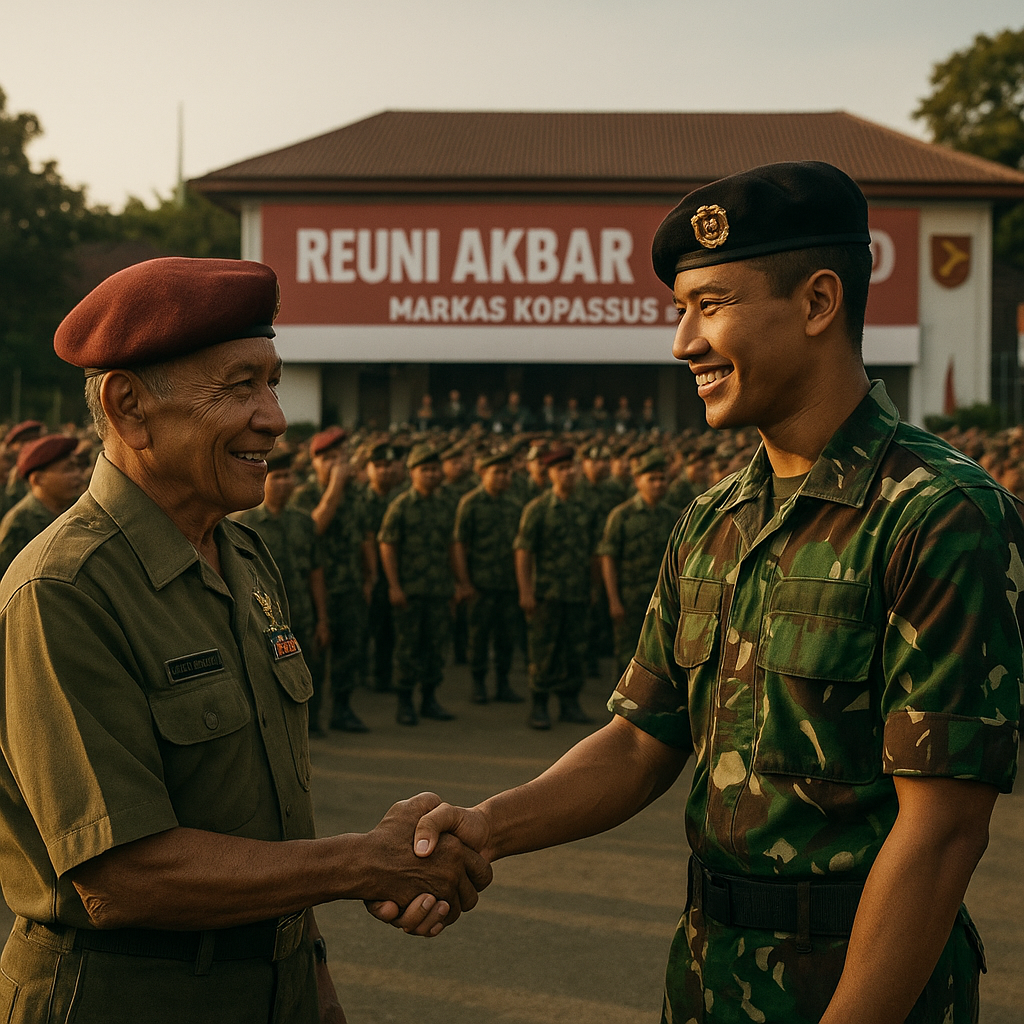 Reuni Akbar Kostrad di Markas Kopassus: Kisah Persaudaraan dan Bakti Tanpa Henti