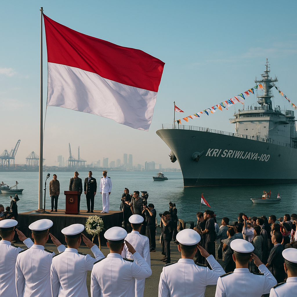 KRI Sriwijaya-100, Kapal Induk Pertama TNI AL Resmi Berkibar dengan Merah Putih