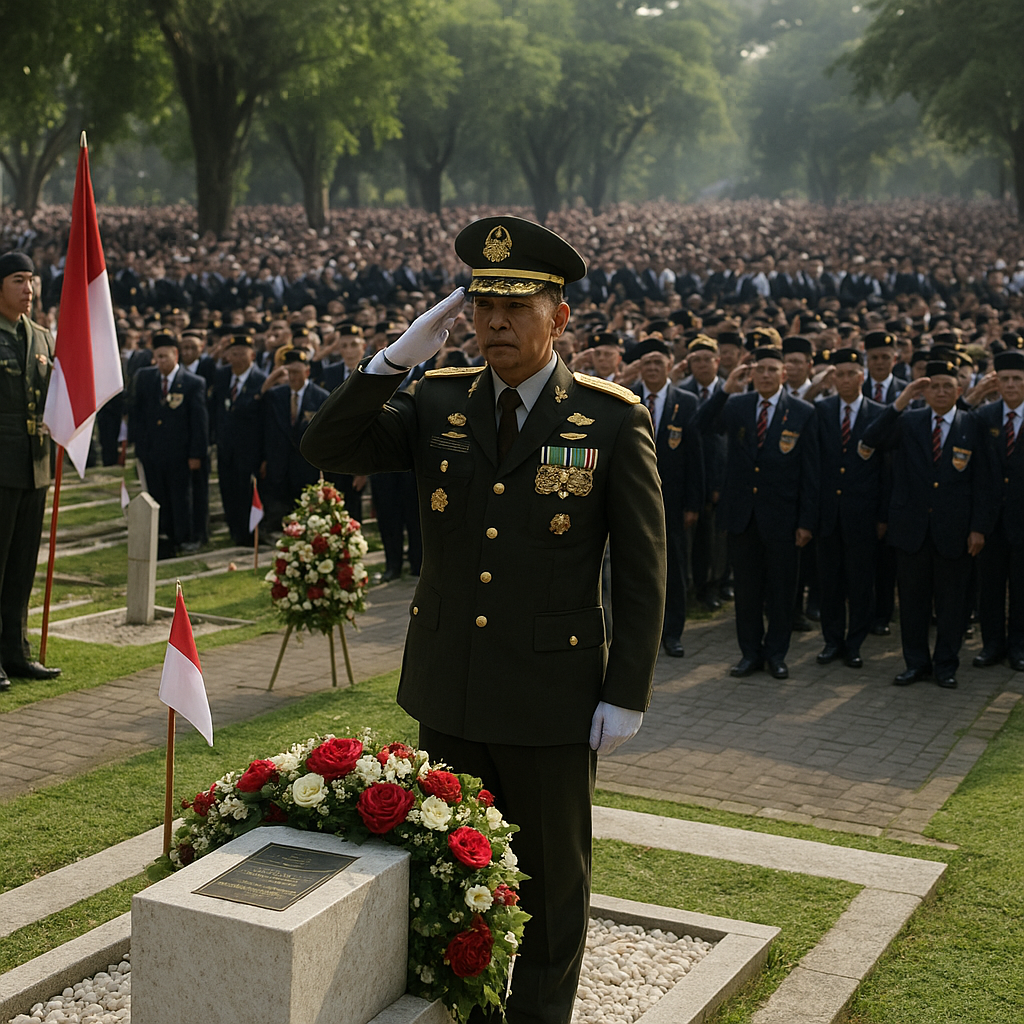 Upacara Ziarah Nasional di Taman Makam Pahlawan Kalibata Diikuti Ribuan Purnawirawan