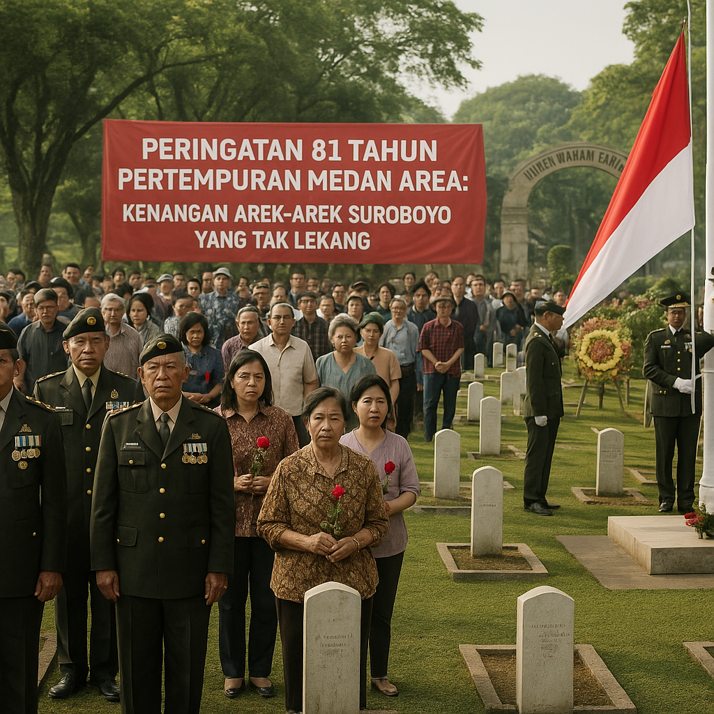 Peringatan 81 Tahun Pertempuran Medan Area: Kenangan Arek-Arek Suroboyo yang Tak Lekang